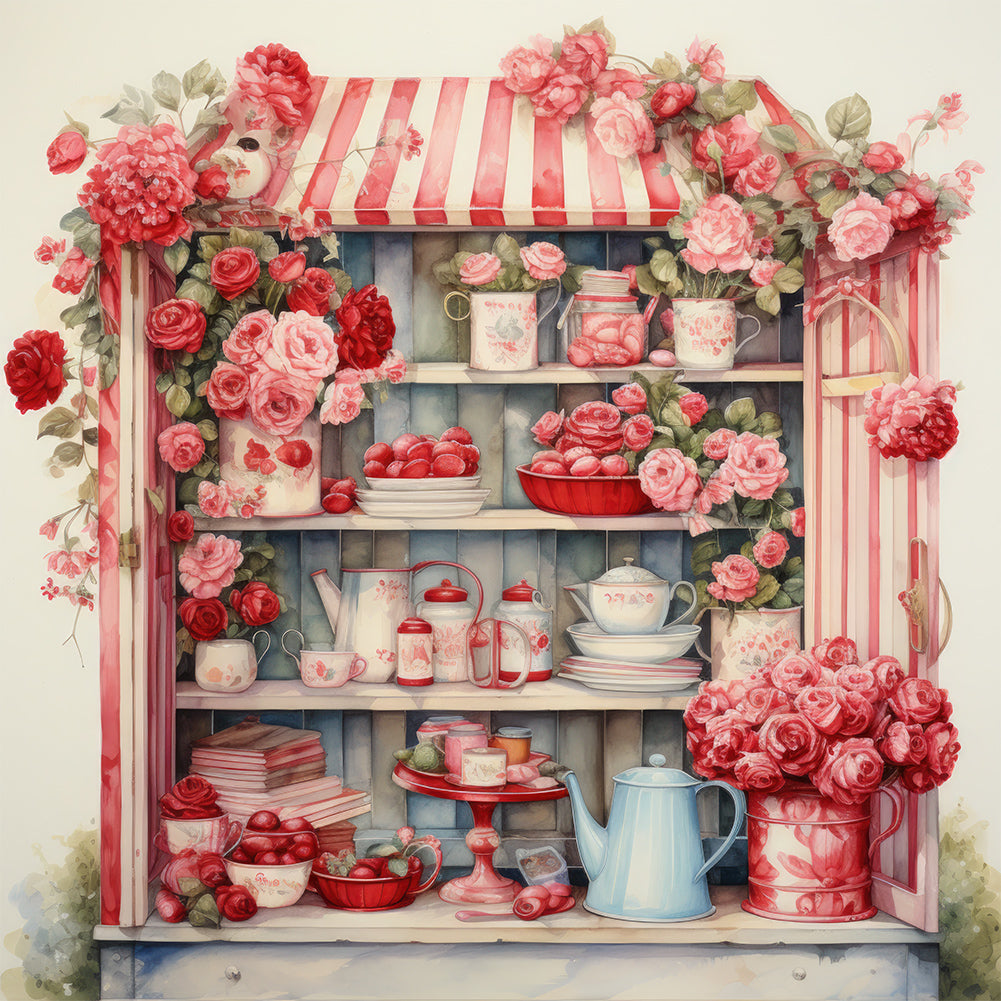 Diamond Painting - Full Round - garden potted plants (30*30CM)