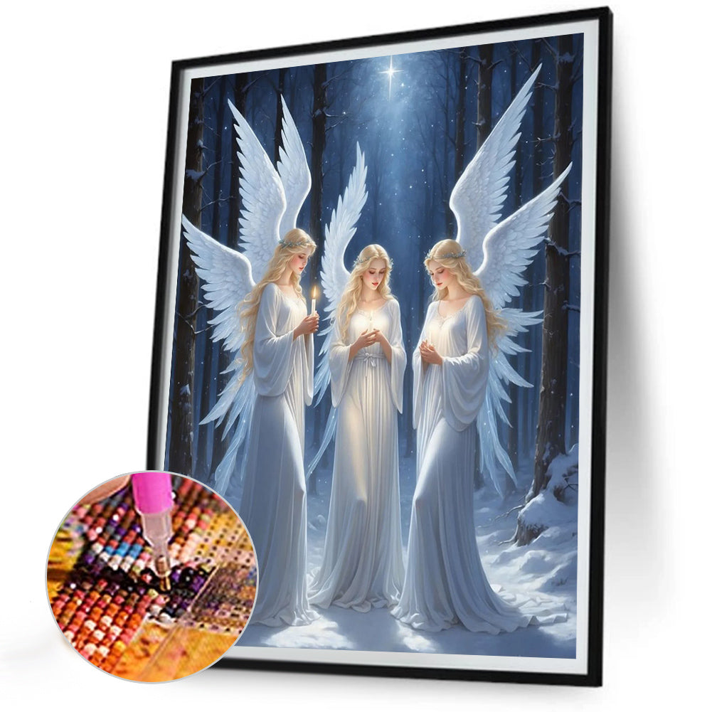 Diamond Painting - Full Round - praying girl (30*40CM)