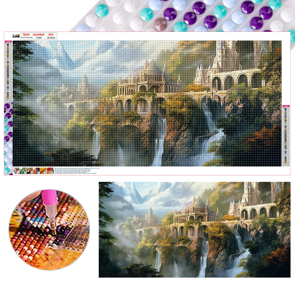 Diamond Painting - Full Round - Wonderland Castle (80*40CM)