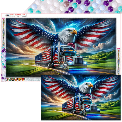Diamond Painting - Full Round - american eagle (70*40CM)