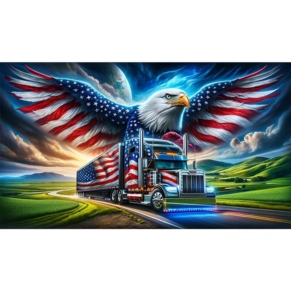 Diamond Painting - Full Round - american eagle (70*40CM)