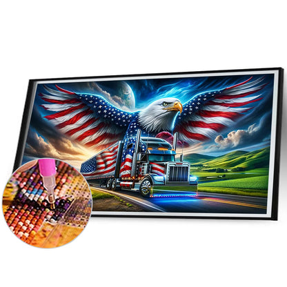 Diamond Painting - Full Round - american eagle (70*40CM)