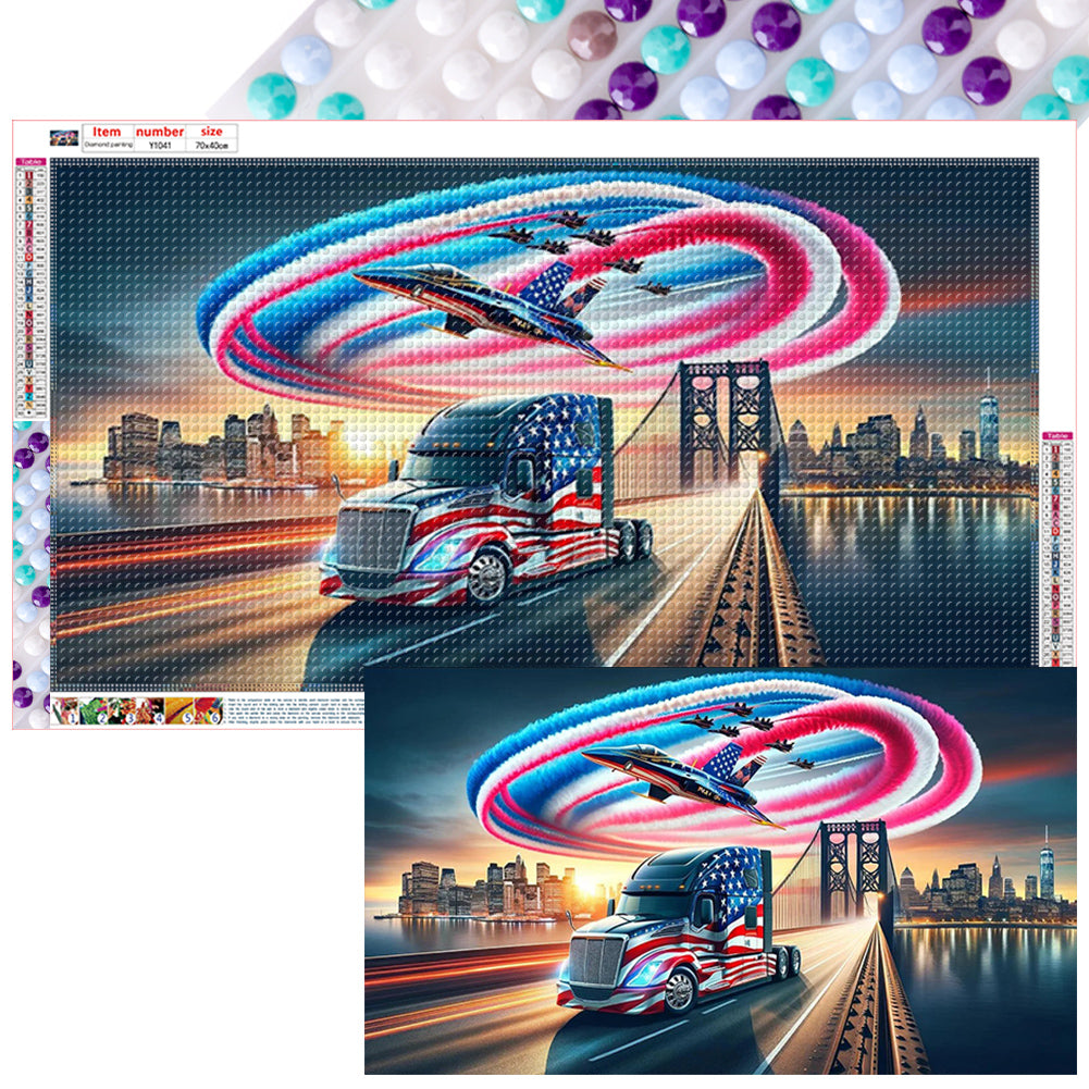Diamond Painting - Full Round - american eagle (70*40CM)