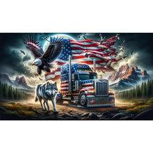 Load image into Gallery viewer, Diamond Painting - Full Round - american eagle (70*40CM)
