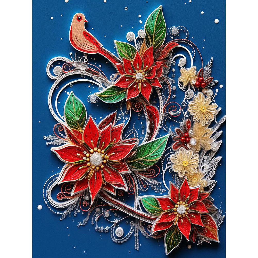 Diamond Painting - Full Round - Paper drawing flowers (30*40CM)