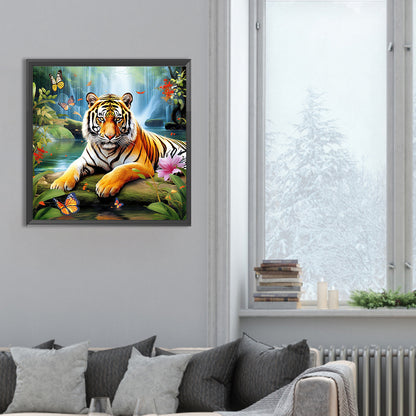 Diamond Painting - Full Round - forest tiger (30*30CM)