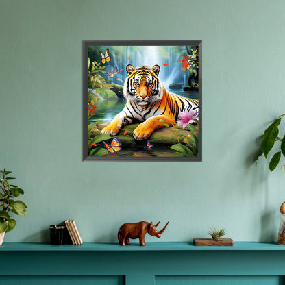 Diamond Painting - Full Round - forest tiger (30*30CM)