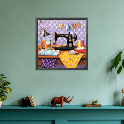 Diamond Painting - Full Round - sewing machine (30*30CM)