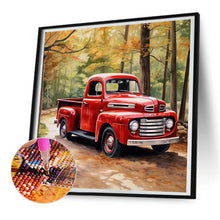 Load image into Gallery viewer, Diamond Painting - Full Round - Little red car in the woods (30*30CM)
