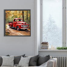 Load image into Gallery viewer, Diamond Painting - Full Round - Little red car in the woods (30*30CM)
