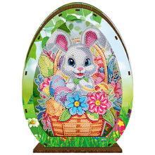 Load image into Gallery viewer, Wooden Easter Egg Rabbit Special Shaped Diamond Painting Lamp for Adult Kids
