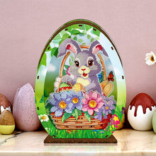 Load image into Gallery viewer, Wooden Easter Egg Rabbit Special Shaped Diamond Painting Lamp for Adult Kids
