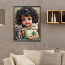Load image into Gallery viewer, Diamond Painting - Full Round - sweet girl (30*40CM)
