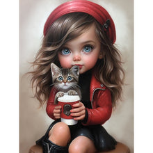 Load image into Gallery viewer, Diamond Painting - Full Round - sweet girl (30*40CM)
