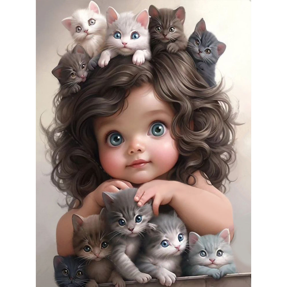 Diamond Painting - Full Round - sweet girl (30*40CM)