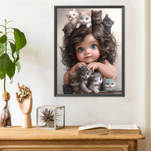 Load image into Gallery viewer, Diamond Painting - Full Round - sweet girl (30*40CM)
