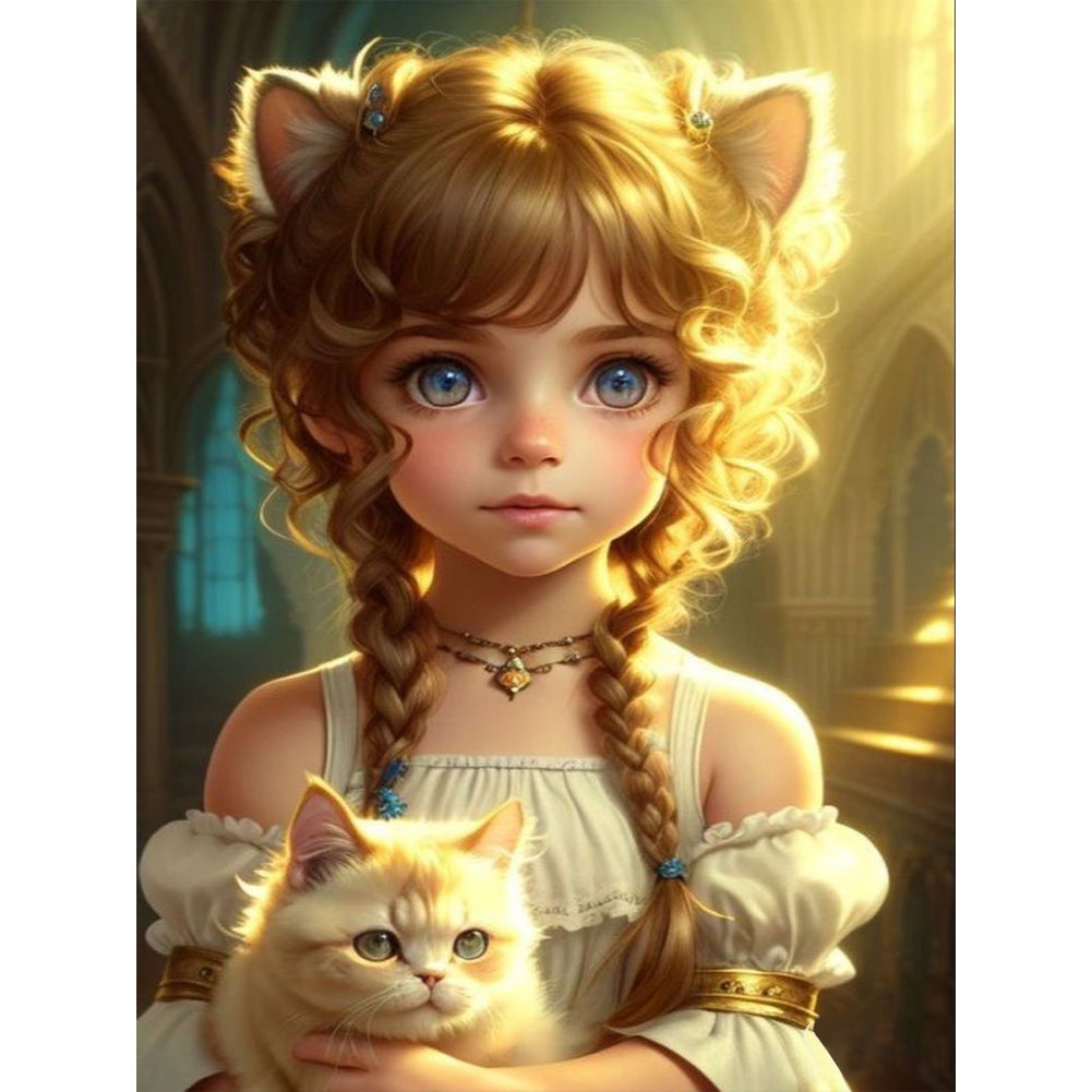 Diamond Painting - Full Round - sweet girl (30*40CM)