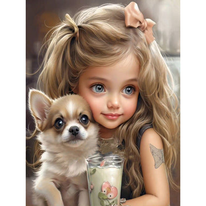 Diamond Painting - Full Round - sweet girl (30*40CM)
