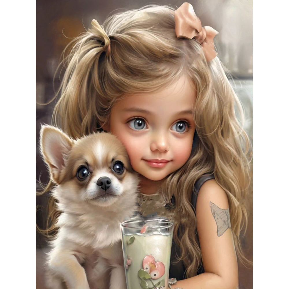 Diamond Painting - Full Round - sweet girl (30*40CM)