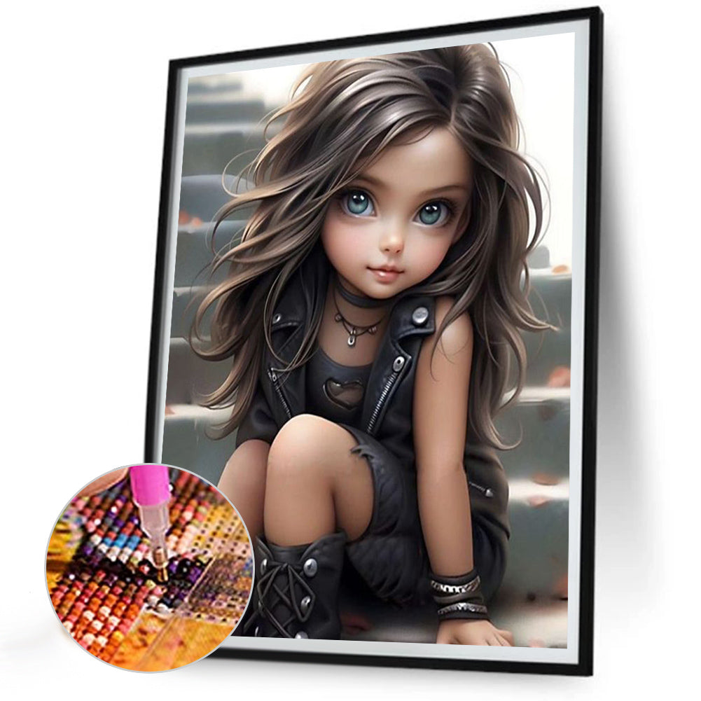 Diamond Painting - Full Round - sweet girl (30*40CM)