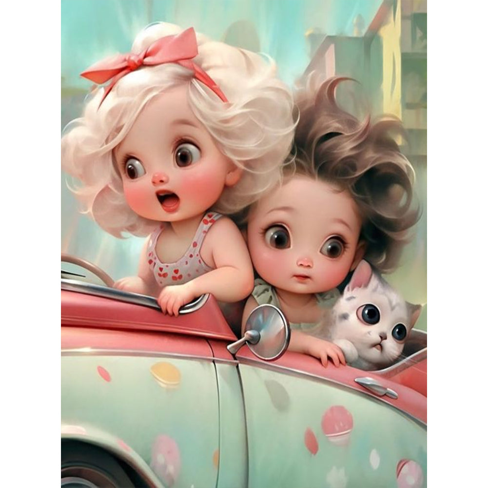 Diamond Painting - Full Round - sweet girl (30*40CM)
