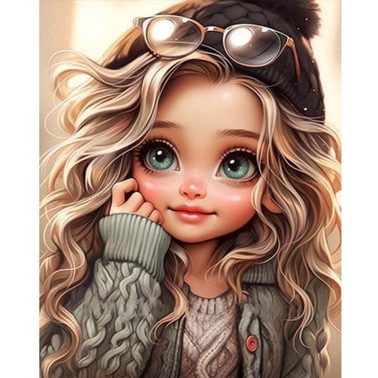 Diamond Painting - Full Round - sweet girl (40*50CM)