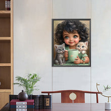 Load image into Gallery viewer, Diamond Painting - Full Round - sweet girl (40*50CM)

