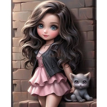 Load image into Gallery viewer, Diamond Painting - Full Round - sweet girl (40*50CM)
