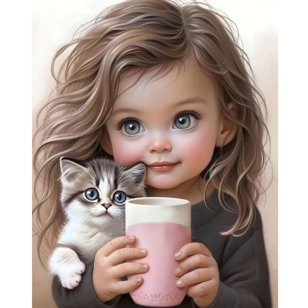 Diamond Painting - Full Round - sweet girl (40*50CM)