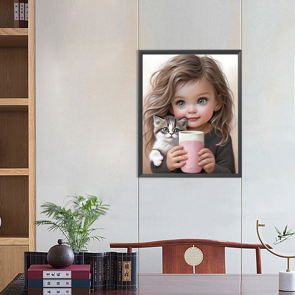 Diamond Painting - Full Round - sweet girl (40*50CM)