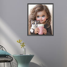 Load image into Gallery viewer, Diamond Painting - Full Round - sweet girl (40*50CM)
