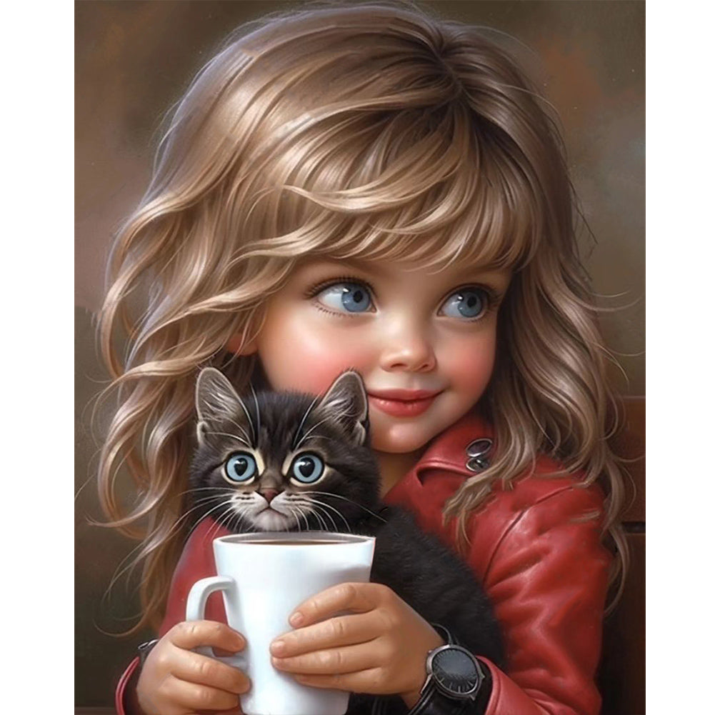 Diamond Painting - Full Round - sweet girl (40*50CM)