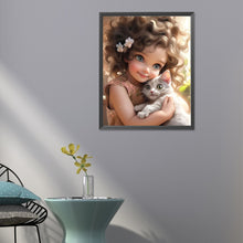 Load image into Gallery viewer, Diamond Painting - Full Round - sweet girl (40*50CM)
