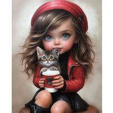Load image into Gallery viewer, Diamond Painting - Full Round - sweet girl (40*50CM)
