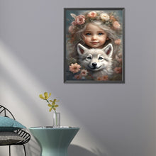Load image into Gallery viewer, Diamond Painting - Full Round - sweet girl (40*50CM)

