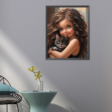 Load image into Gallery viewer, Diamond Painting - Full Round - sweet girl (40*50CM)

