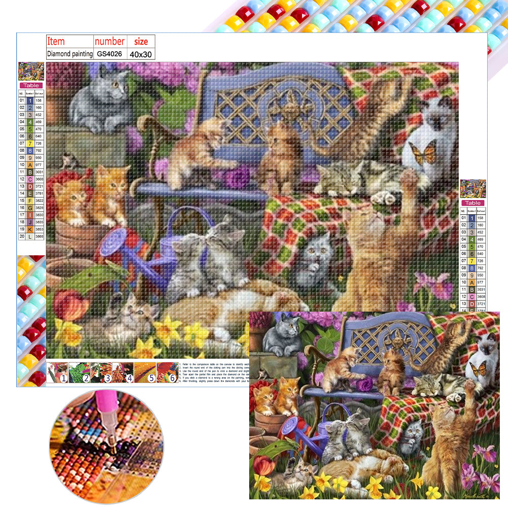 Diamond Painting - Full Square - kitten (40*30CM)