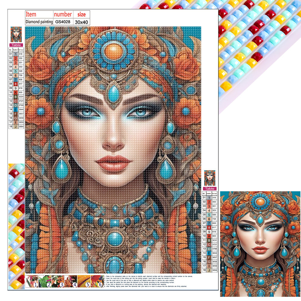 Diamond Painting - Full Square - woman in fine clothes (30*40CM)
