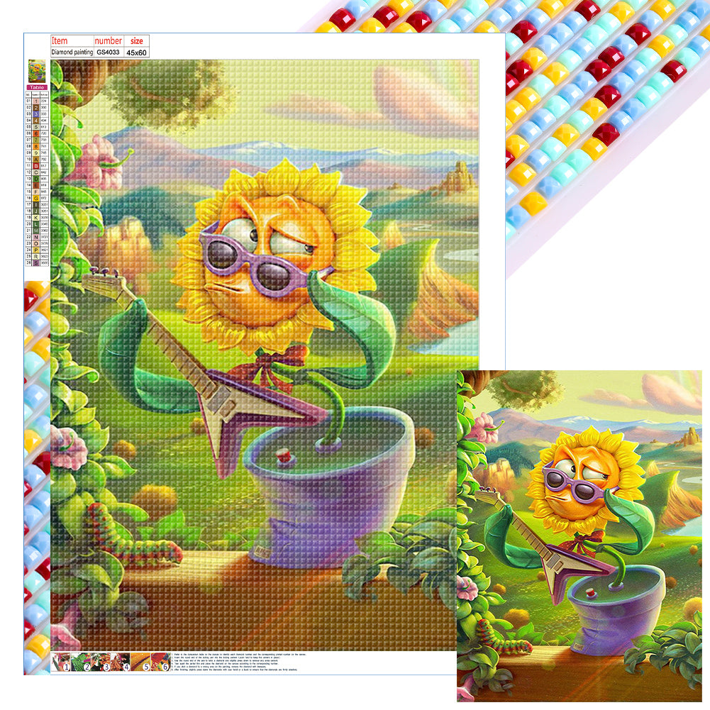 Diamond Painting - Full Square - Funny sunflower (45*60CM)