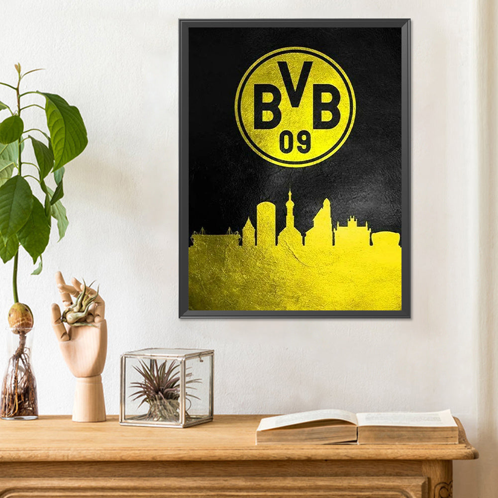 Diamond Painting - Full Round - Borussia Dortmund football club logo (30*40CM)
