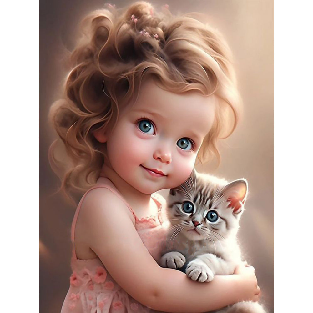 Diamond Painting - Full Round - little girl (30*40CM)