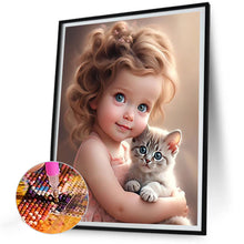 Load image into Gallery viewer, Diamond Painting - Full Round - little girl (30*40CM)
