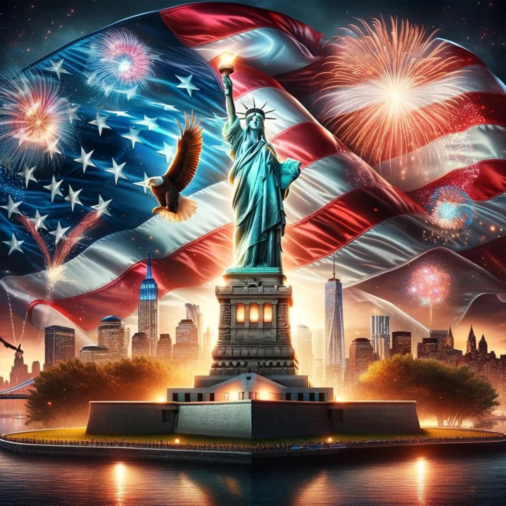 Diamond Painting - Full Round - american eagle (30*30CM)
