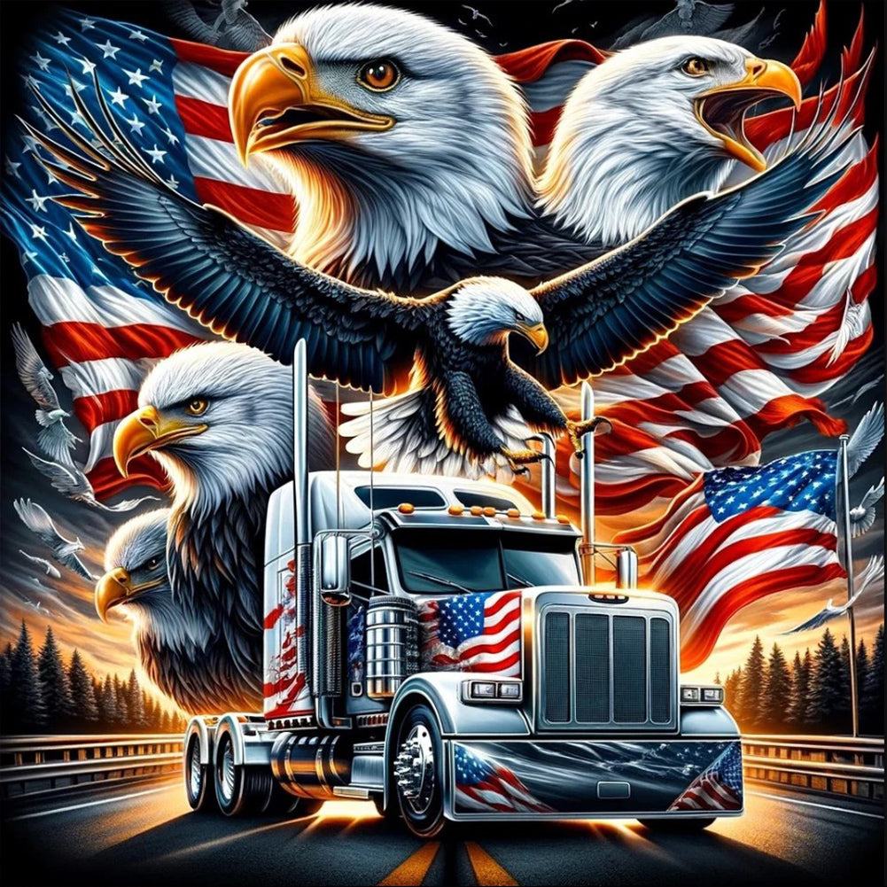 Diamond Painting - Full Round - american eagle (30*30CM)