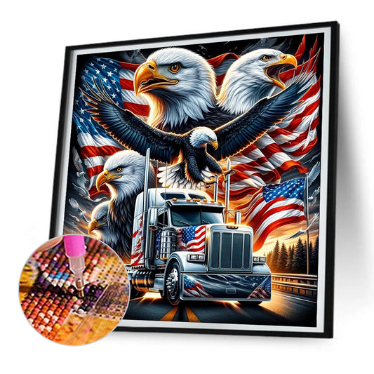 Diamond Painting - Full Round - american eagle (30*30CM)