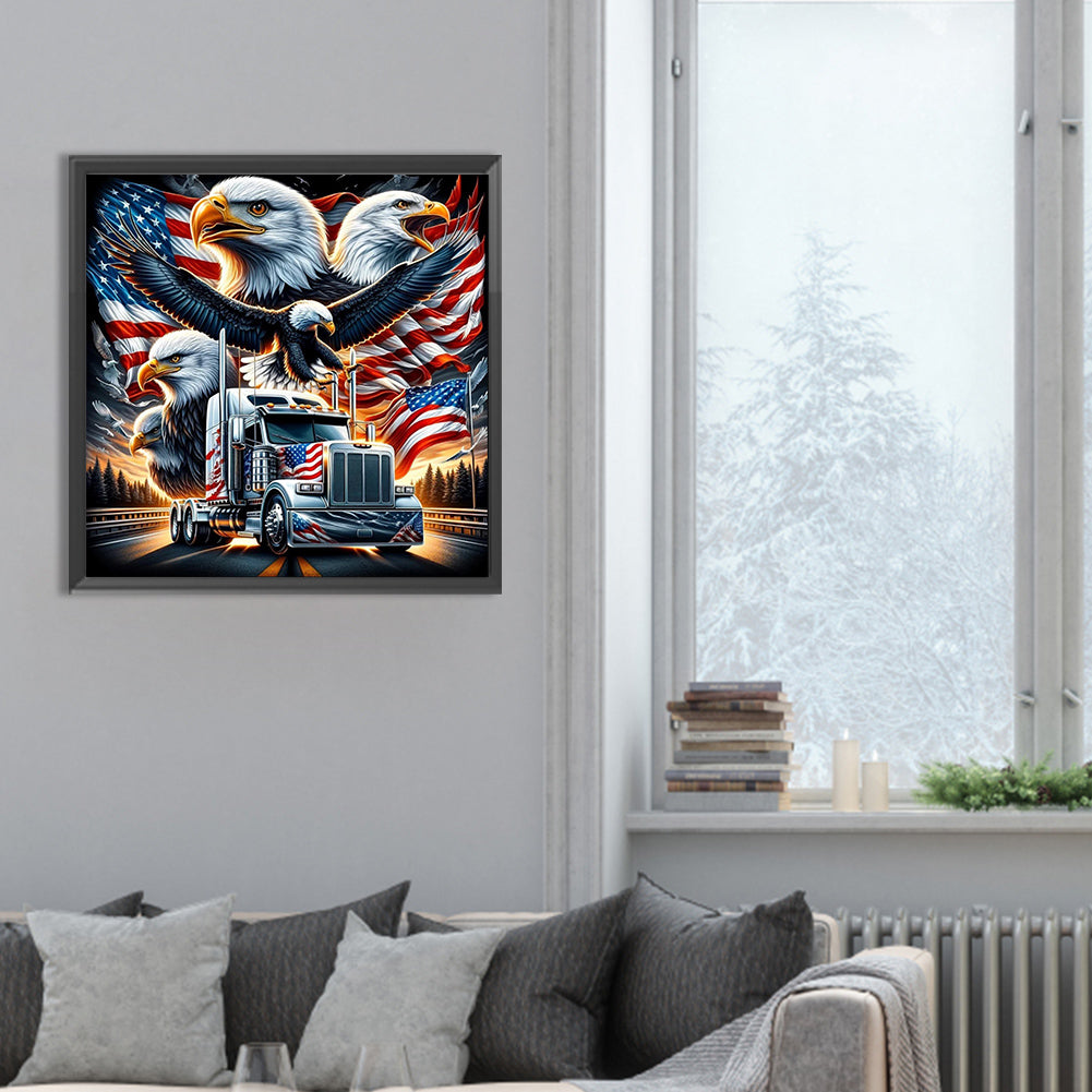 Diamond Painting - Full Round - american eagle (30*30CM)