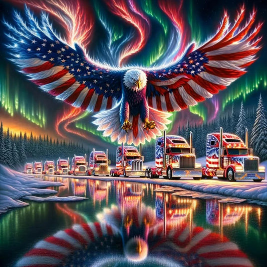 Diamond Painting - Full Round - american eagle (30*30CM)