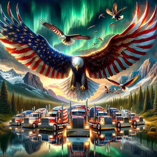 Diamond Painting - Full Round - american eagle (30*30CM)