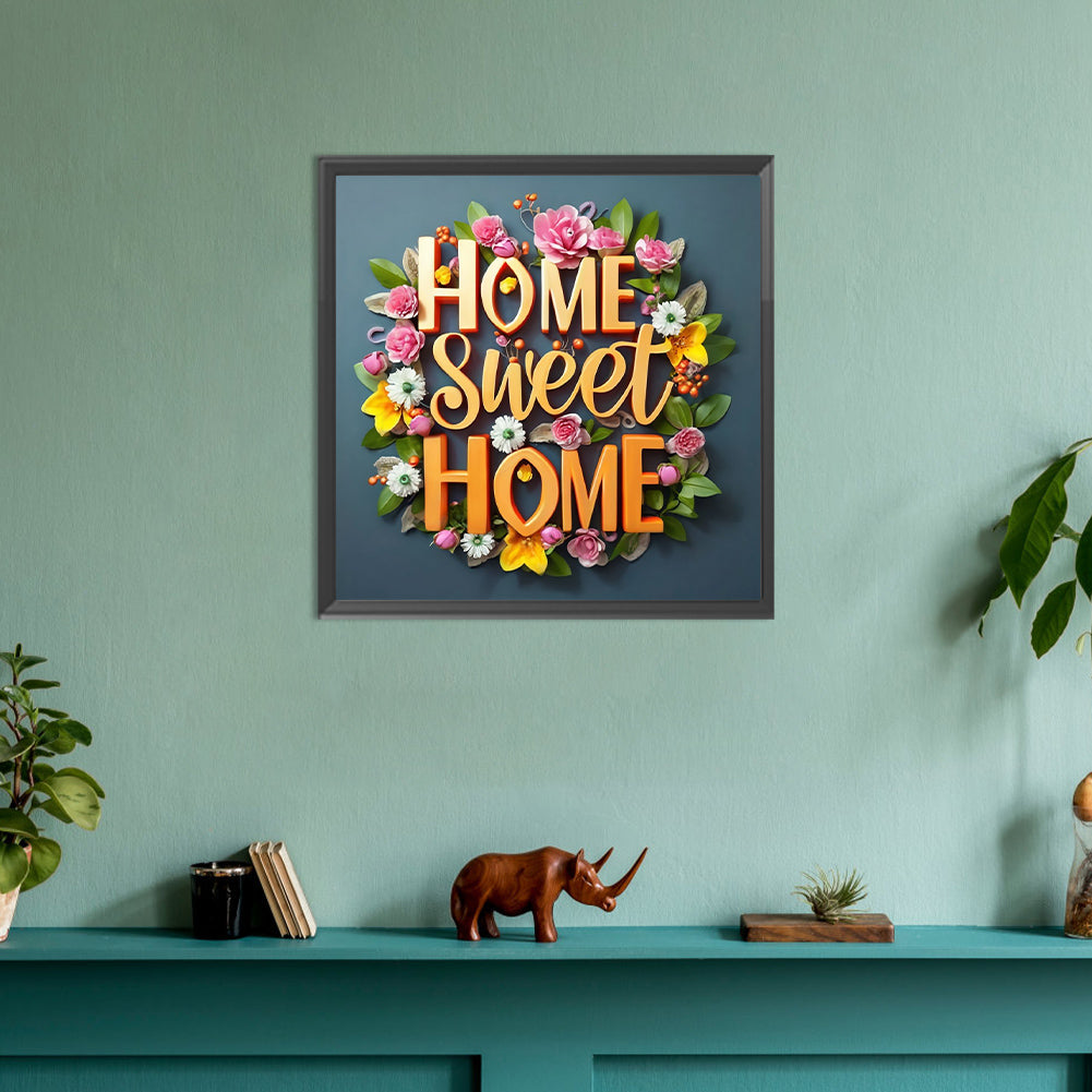 Diamond Painting - Full Round - sweet family calligraphy and painting (30*30CM)