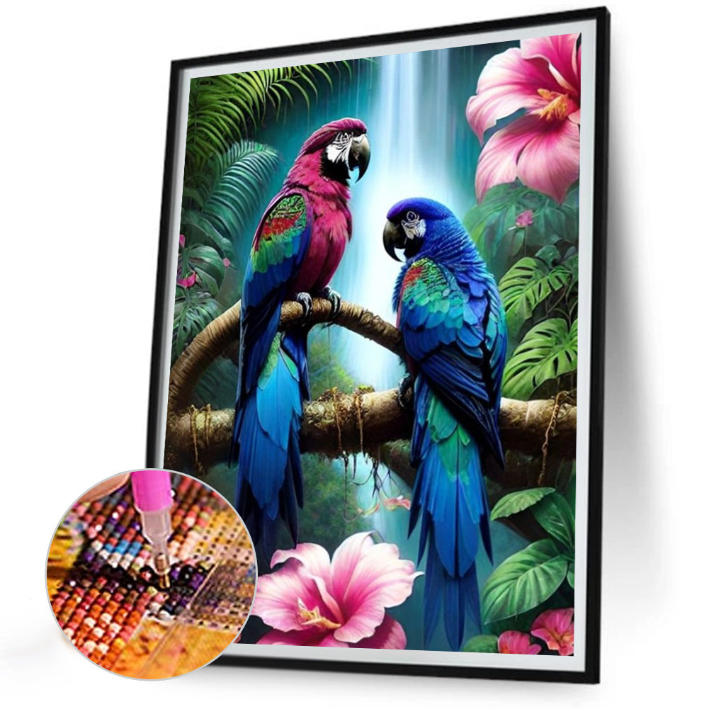 Diamond Painting - Full Round - pair of birds (30*40CM)